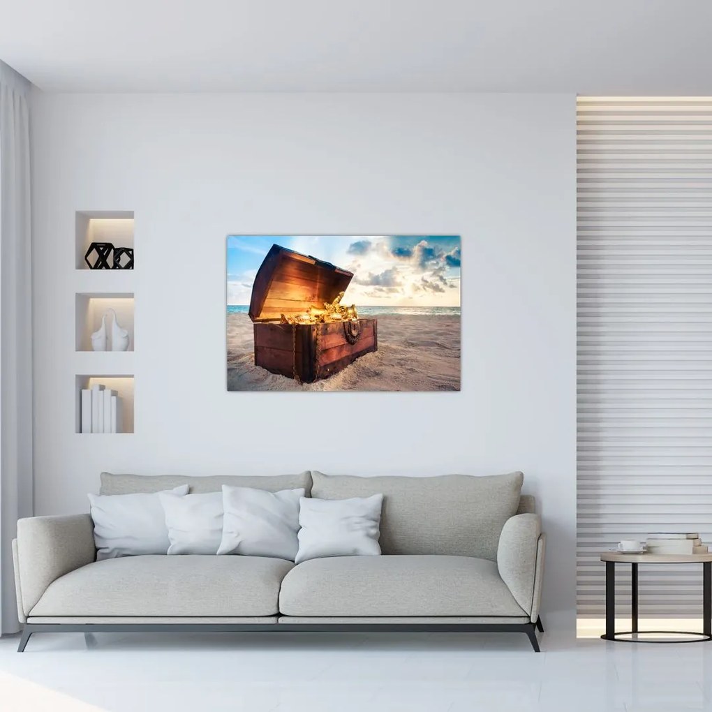 Tablou - Comoară pe plajă (90x60 cm)