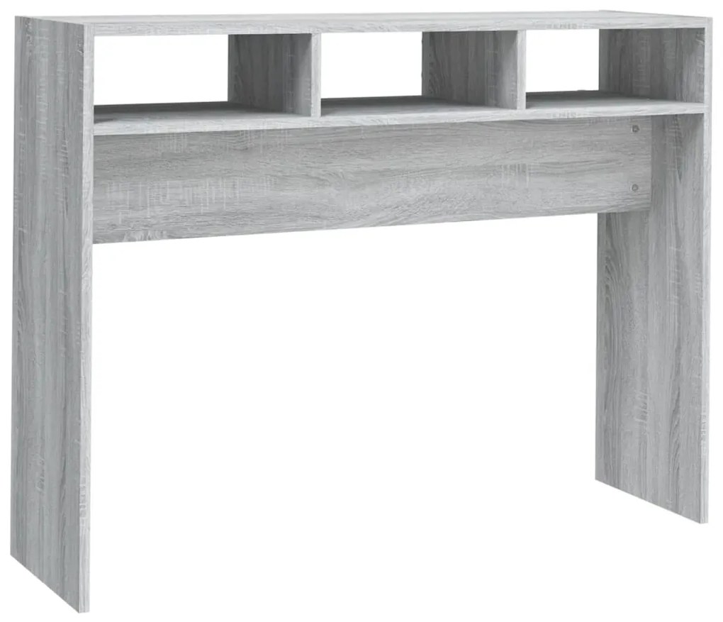 815940 vidaXL Măsuță consolă, gri sonoma, 105x30x80 cm, lemn prelucrat