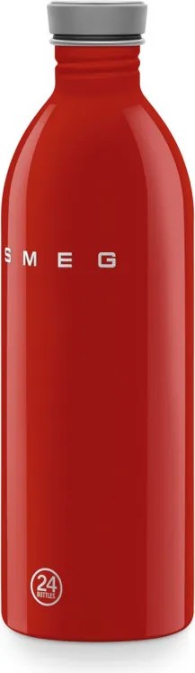 Sticla Smeg Urban WBF02RD, 1 l, Inchidere ermetica, Fara VRA, Otel inoxidabil, Rosu