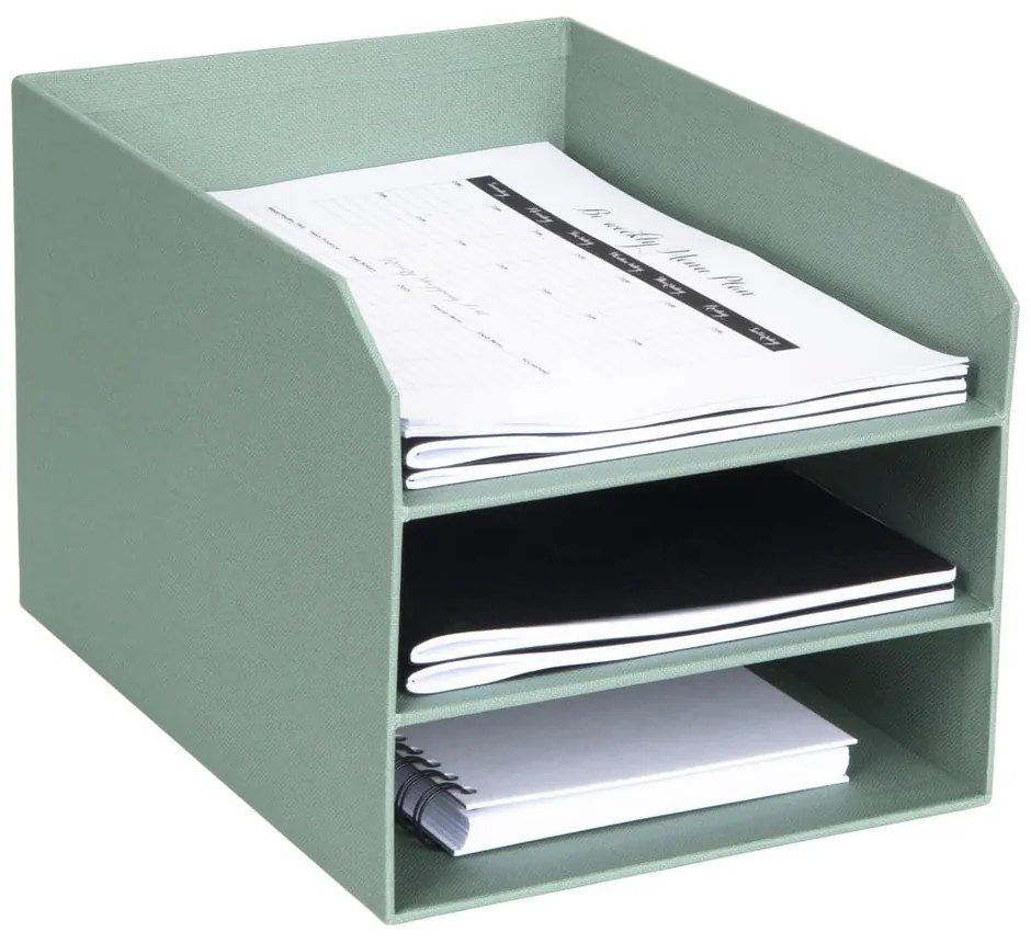 Organizator verde pentru documente din carton Trey Canvas Paper Laminate – Bigso