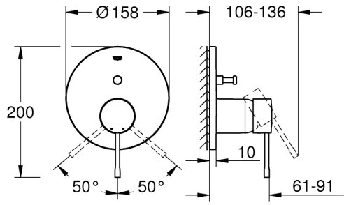 GROHE 24058AL1 - Baterie ESSENCE antracit
