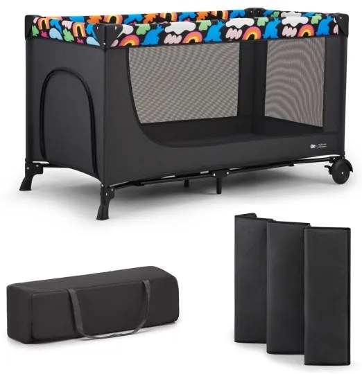 Pătuț de voiaj KINDERKRAFT JOY 2 Happy shapes