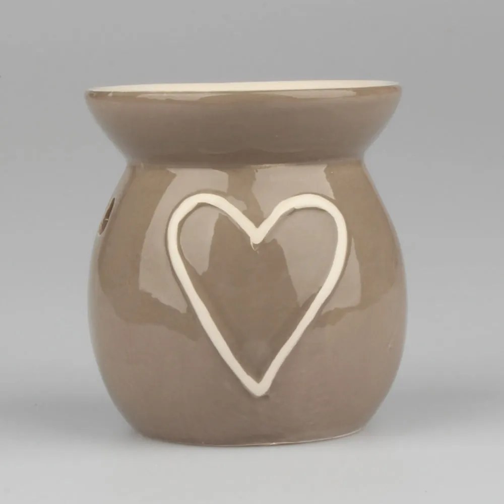 Lampă aromatică din ceramică Dakls Heart, înălțime 10 cm