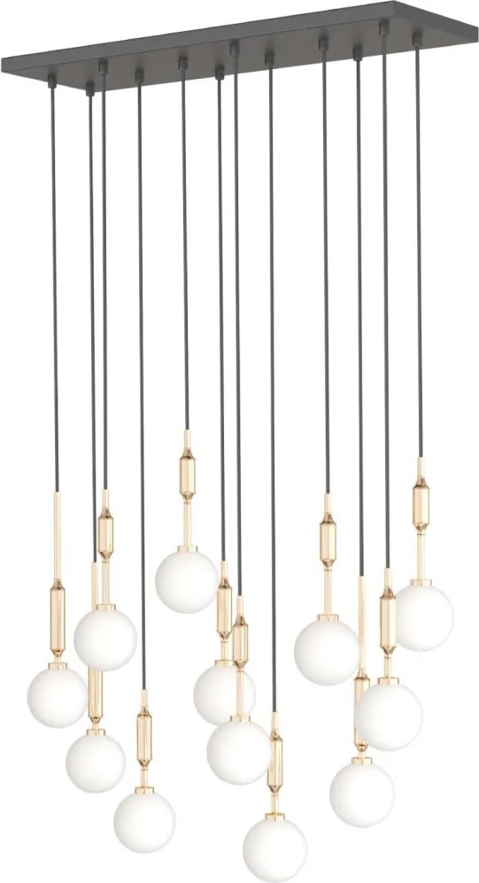 Lustra cu 12 pendule Ero XII Auriu 80x25