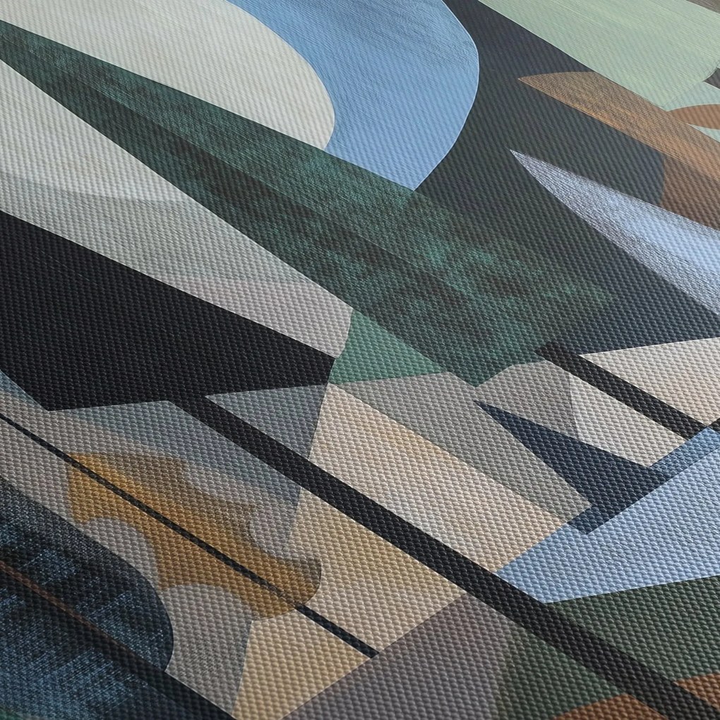 Tablou - Abstracție geometrică naturală II. (90x60 cm)