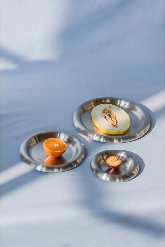 Farfurii argintii 2 buc. din oțel inoxidabil ø 28 cm Roto – noo.ma