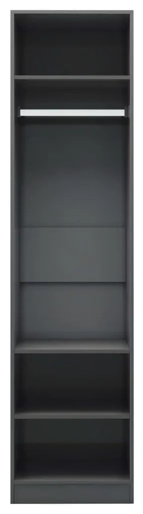Sifonier, gri extralucios, 50x50x200 cm, PAL gri foarte lucios, 50 x 50 x 200 cm, 1