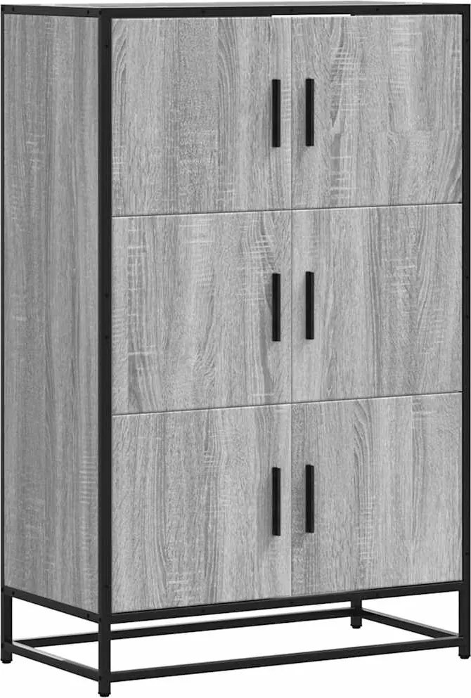 vidaXL Dulap nalt gri Sonoma 68x35x106,5 cm lemn prelucrat
