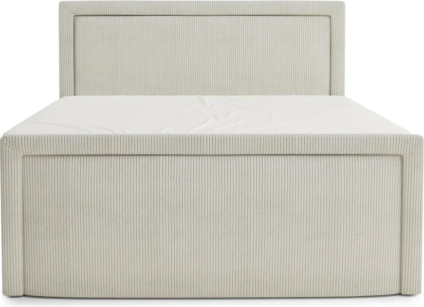 Pat boxspring crem cu spațiu de depozitare 160x200 cm Fresco – Maison de Rêve