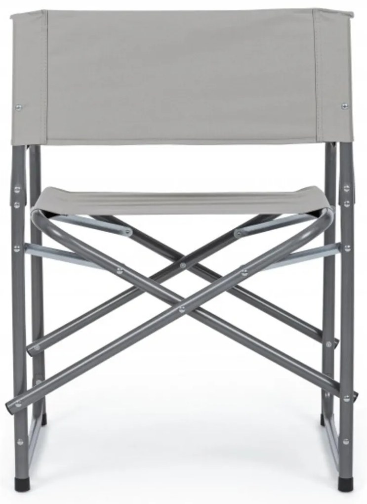 Scaun pentru gradina, Olbia, Bizzotto, 55x47x78 cm, pliabil, otel/poliester, gri
