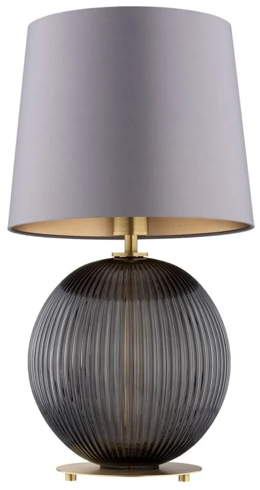 Veioza eleganta realizata manual Hampton, fumuriu/ gri
