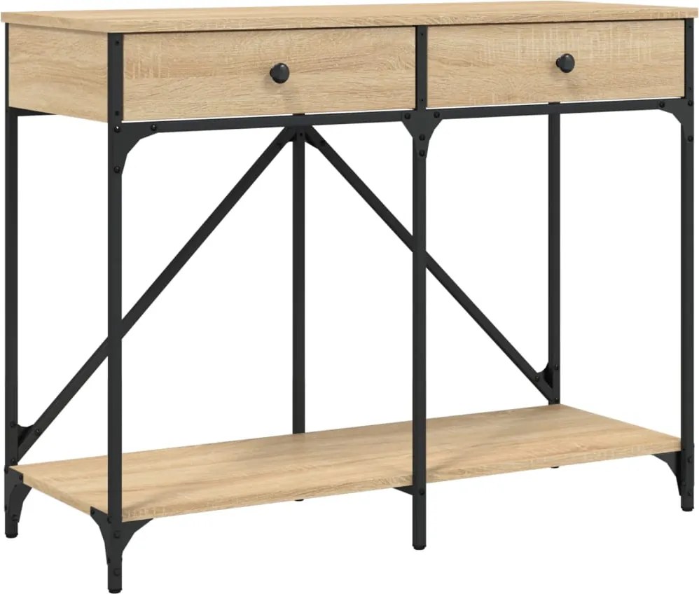 vidaXL Măsuță consolă, stejar sonoma, 100x39x78,5 cm, lemn prelucrat