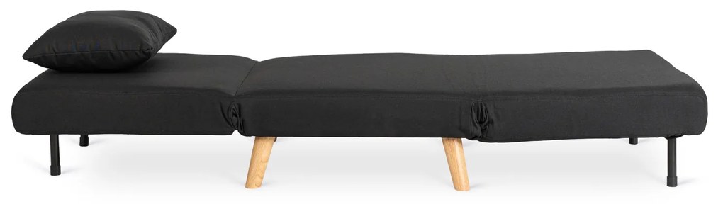 JAKS Fotoliu extensibil Marry țesătură negru