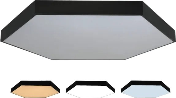 Plafonieră LED, 240 W, 230 V, 3000/4000/6500 K, Ø 120 cm, negru