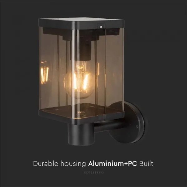 LED lampă solară de perete exterior cu senzor, 2,5W, 3000K, IP54