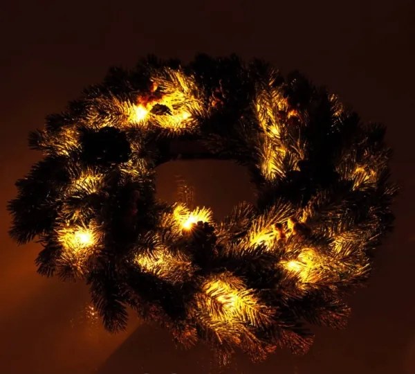 Coroniță LED de Crăciun Retlux LED/2xAA d. 40 cm