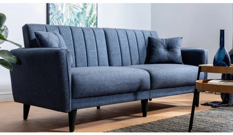 Set Canapea Extensibilă si Fotoliu Aqua - S, Albastru