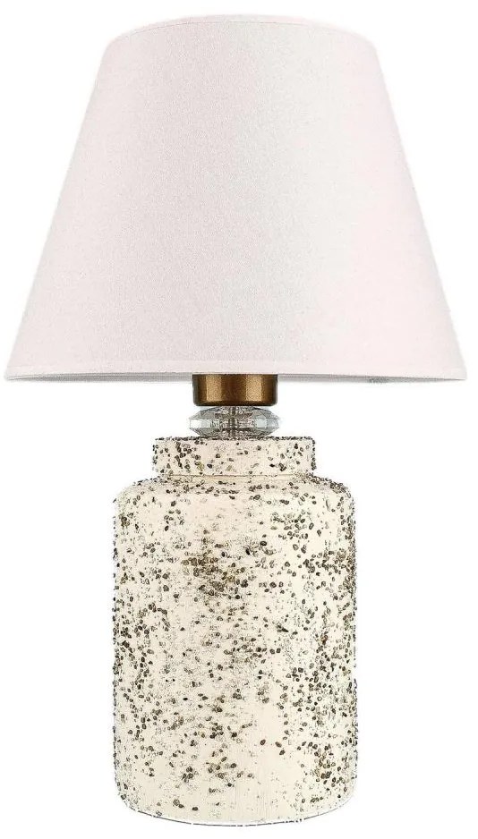 Lampă de masă RAMZES 1xE27/40W/230V alb/bej