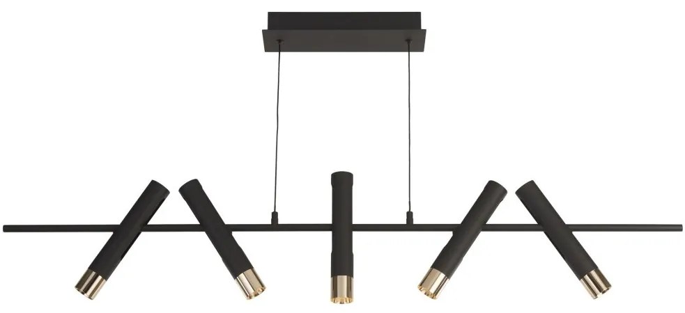 Lustra LED suspendata design minimalist Belle negru/auriu