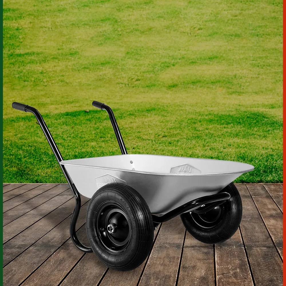 Deuba Roabă de grădină 100 l - stríbrný