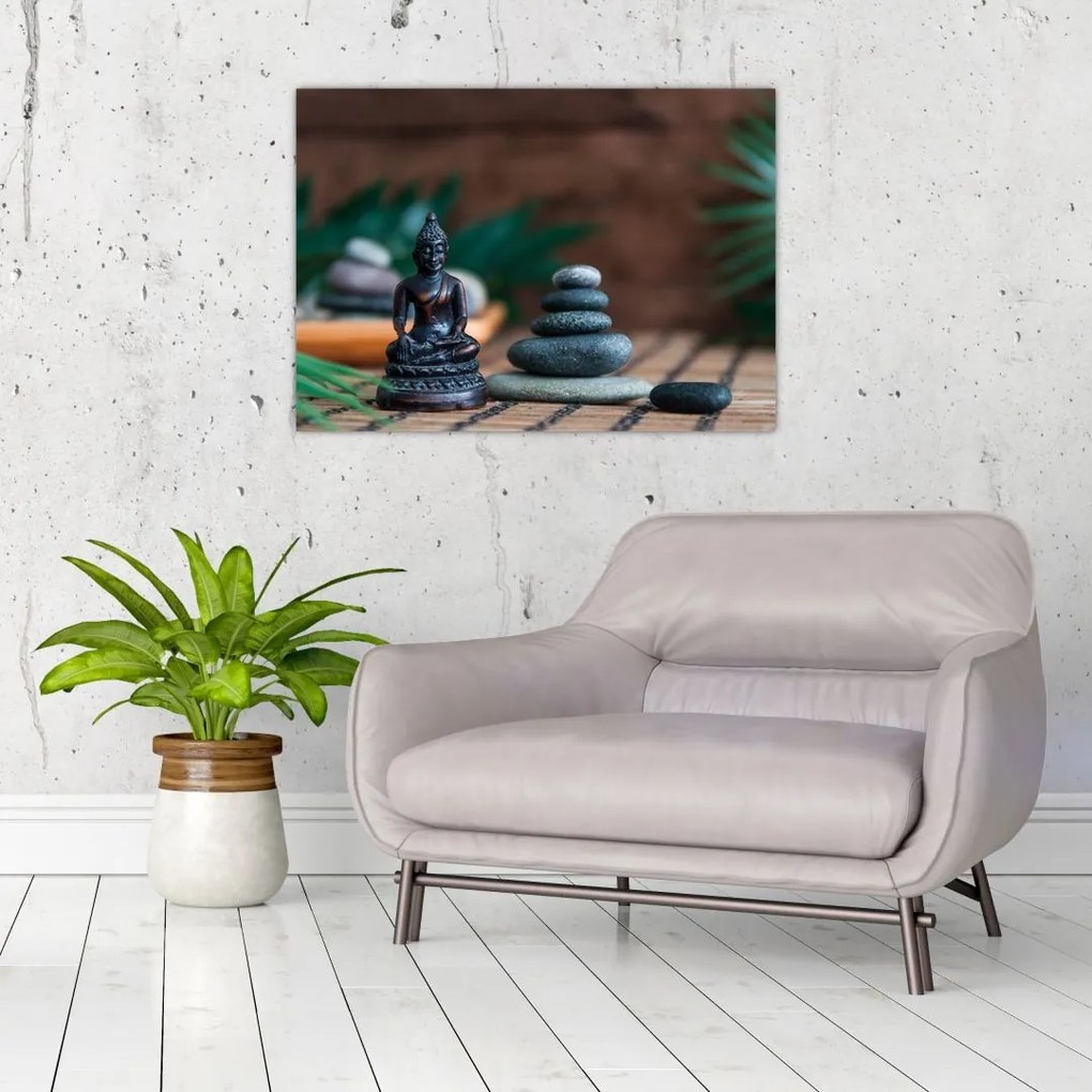 Tablou pe sticlă - Echilibru (70x50 cm)