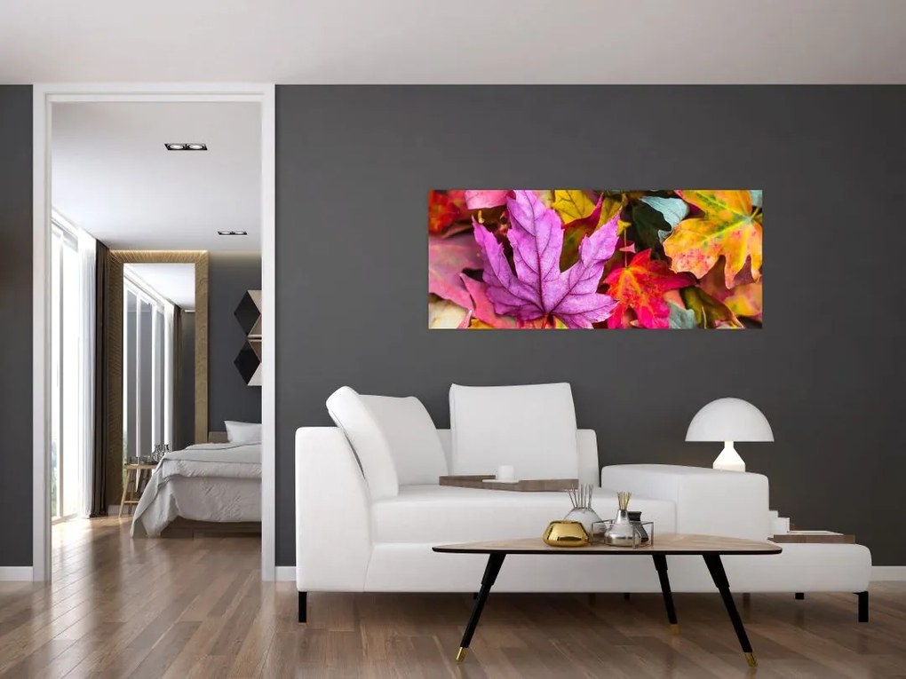 Tablou - frunze de toamnă (120x50 cm)