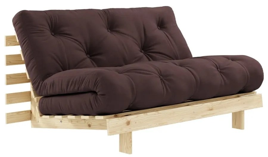 Canapea extensibilă maro 140 cm Roots - Karup Design