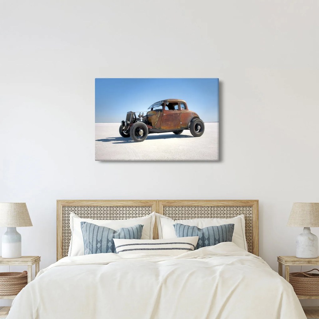 Tablou - Mașină în deșert (90x60 cm)