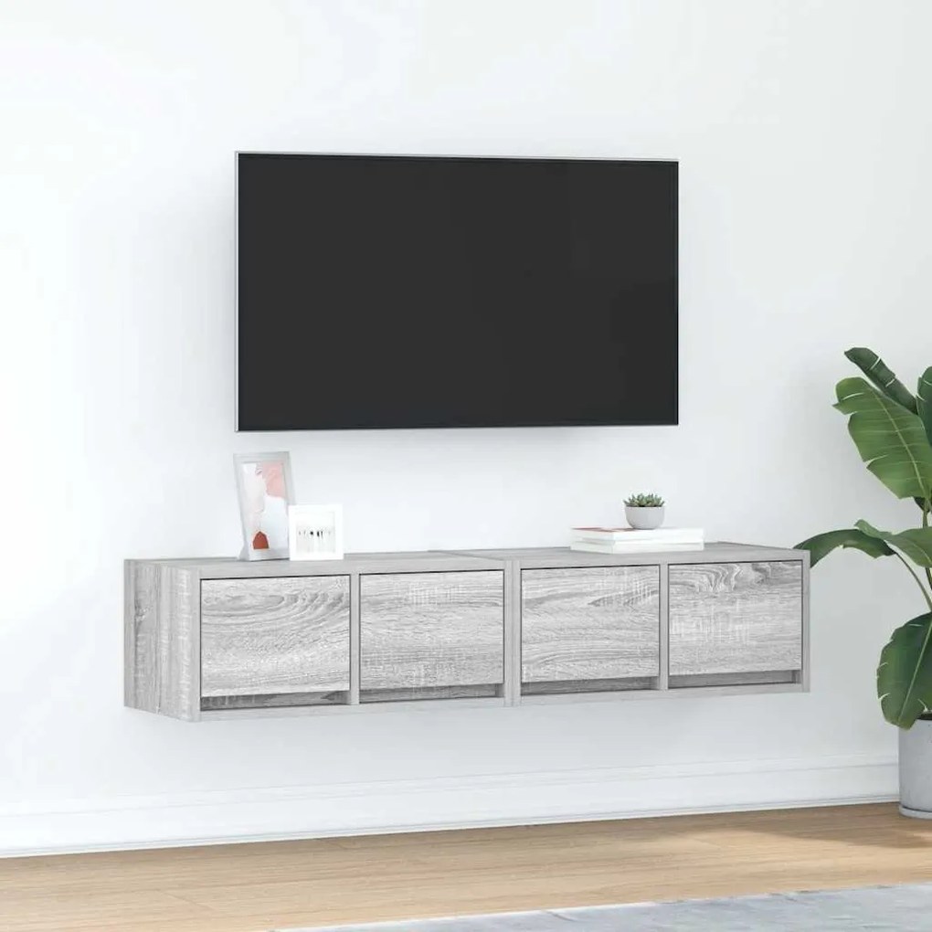 vidaXL Dulapuri TV 2 buc Gri Sonoma 60x31x25,5 cm Lemn prelucrat