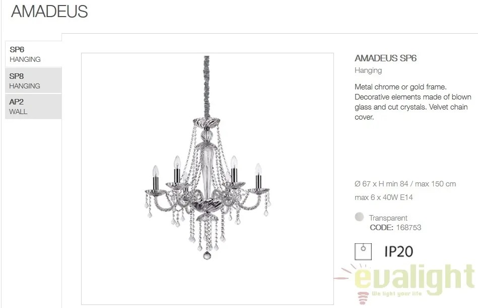 Candelabru design elegant AMADEUS SP6 168753