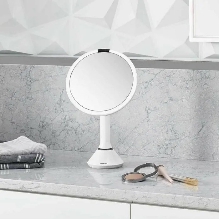 Oglindă Simplehuman cu luminozitate reglabilă Dual LED, alb