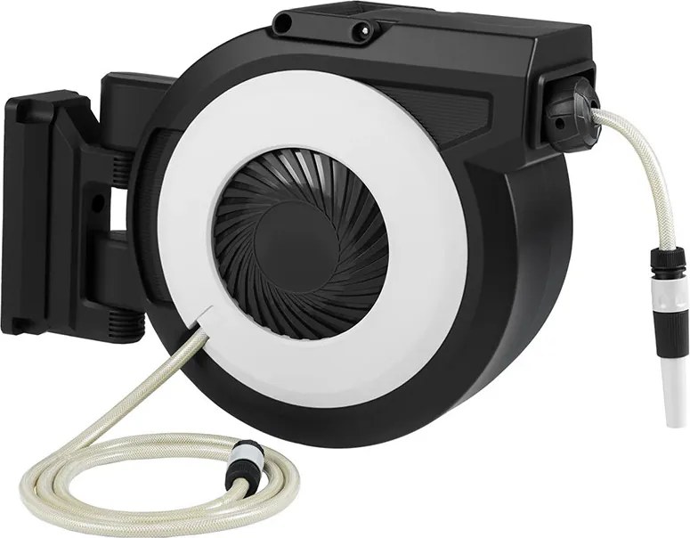 Furtun de grădină montat pe perete, retractabil