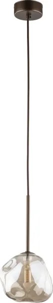 Brilagi - Lustră suspendată pe cablu VULCANO 1xG9/8W/230V, diam. 15 cm, bronz/bej fumuriu