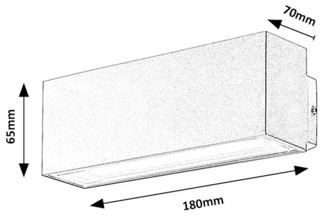 Aplica de perete exterior IP54 LED Mataro alb