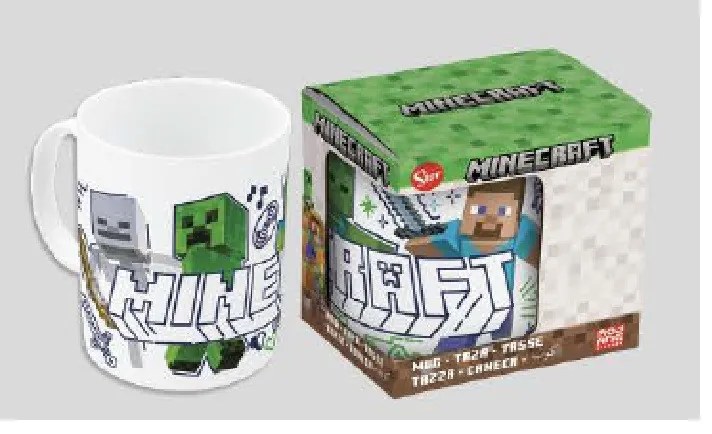 Minecraft Explore More cană de porțelan 235 ml (8 oz) în cutie de cadou