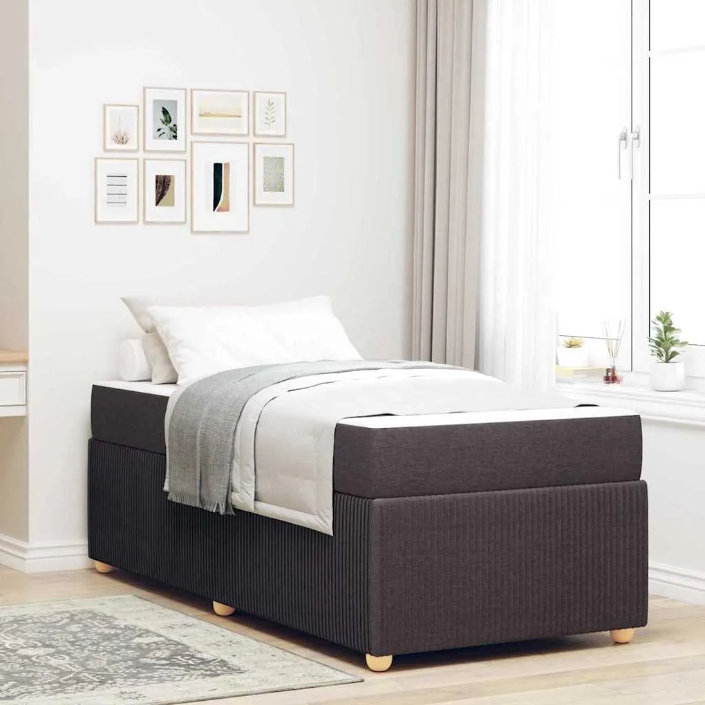 vidaXL Cadru de pat Altele Maro închis 80 x 200 cm țesătură