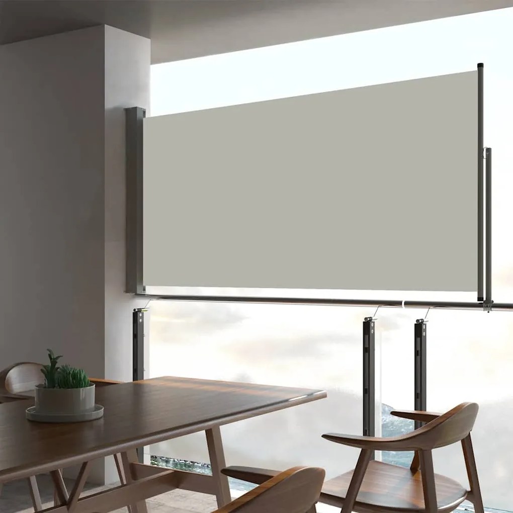 vidaXL Copertină laterală retractabilă de terasă, crem, 80 x 300 cm