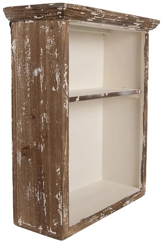 Etajeră de perete, din lemn, cu 2 rafturi, 36x15x43cm, Loise