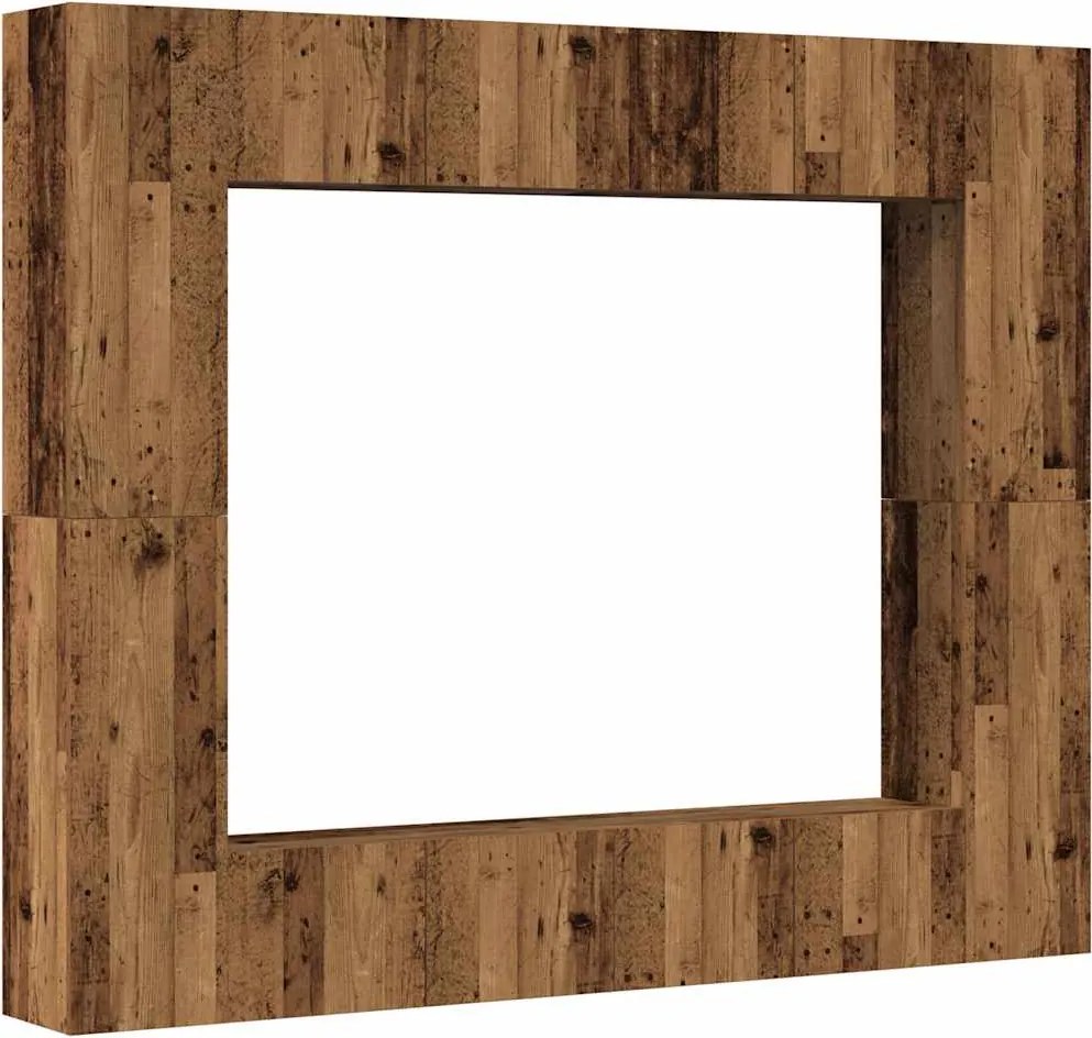 vidaXL Set dulap TV 8 piese montat pe perete lemn vechi lemn prelucrat