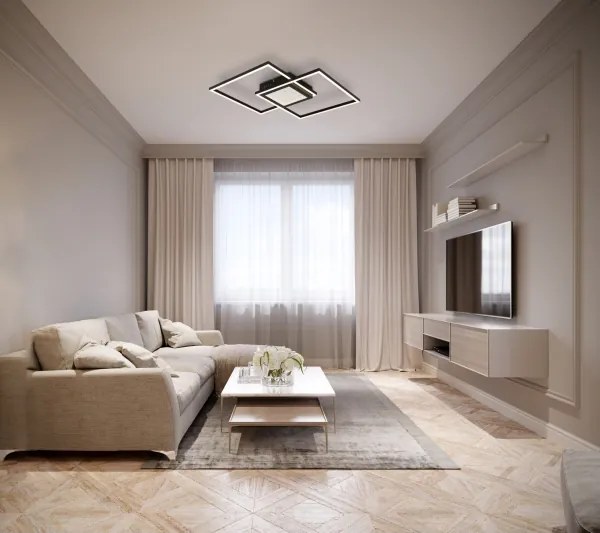 Globo 48468-32 - Plafonieră LED dimabilă SAUNDERS 32W/230V 42,6x42,6 cm