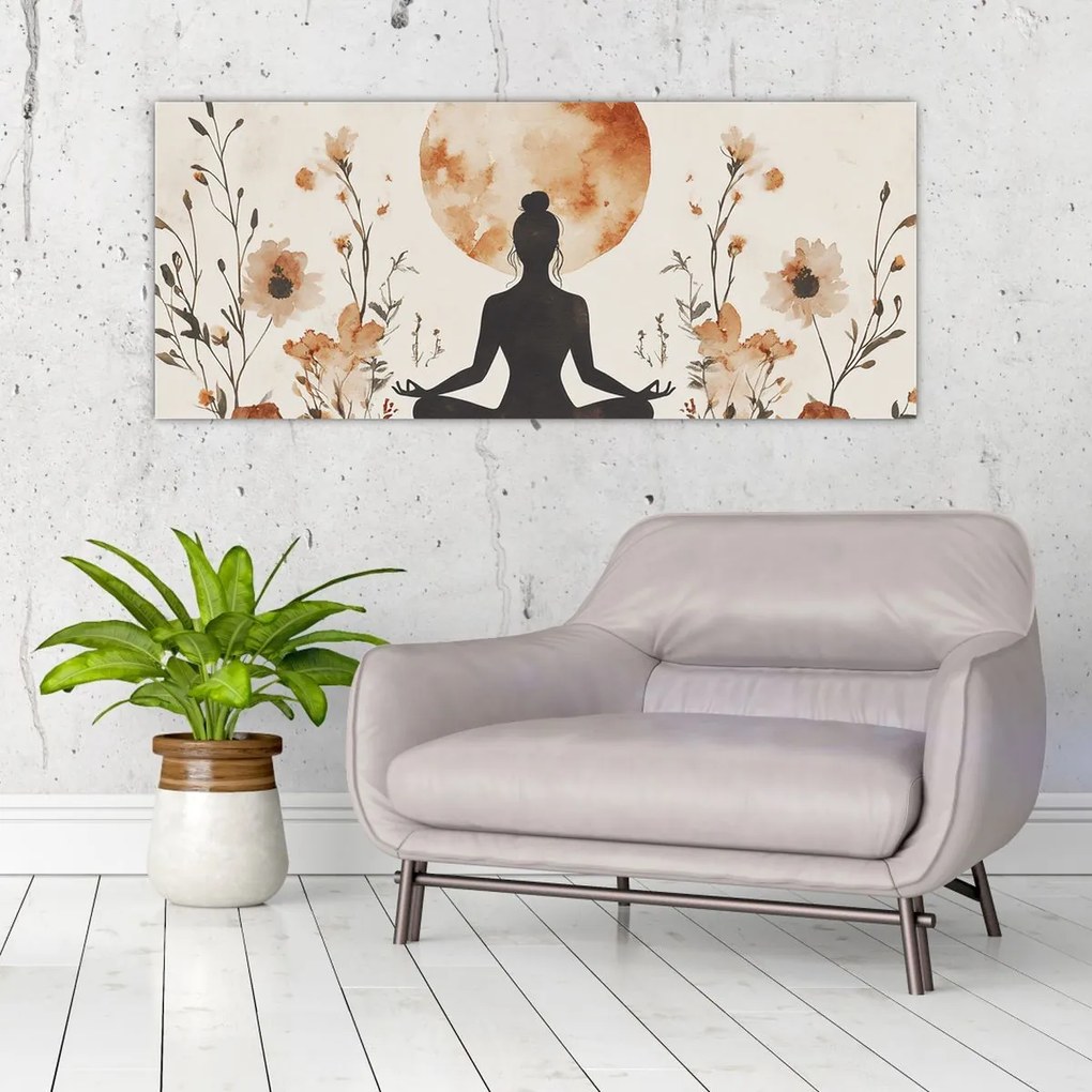 Tablou - Yoga Portocalie (120x50 cm)