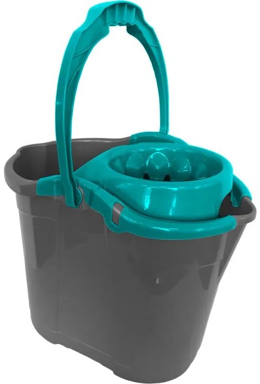 Galeata cu storcator 14L, gri-albastru, Cubio