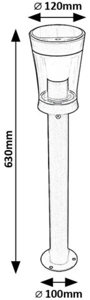 Rabalux 77038 - Lampă solară LED ANGERS 3W/3,7V IP65 antracit