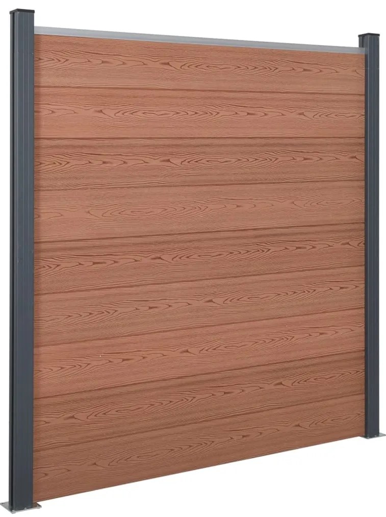 vidaXL Set panouri pentru gard, maro, 180x186 cm, WPC