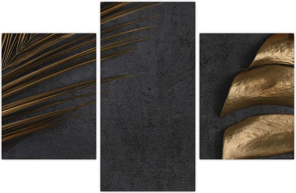 Tablou cu frunze aurii (90x60 cm)