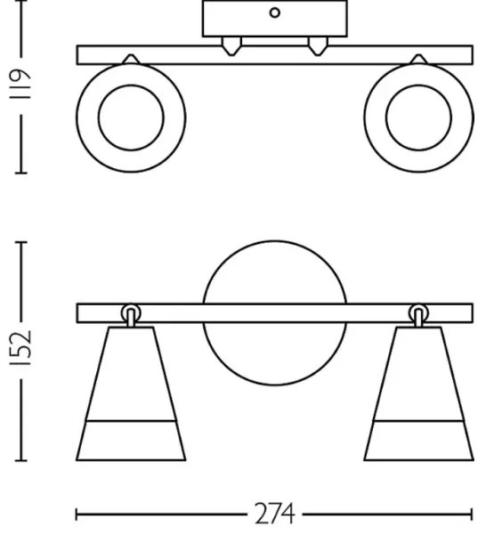 Spot Philips CLEFT 2xGU10/5W/230V