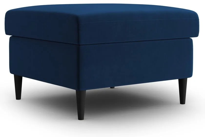 Taburet albastru cu tapițerie din catifea Kyoto – Cosmopolitan Design