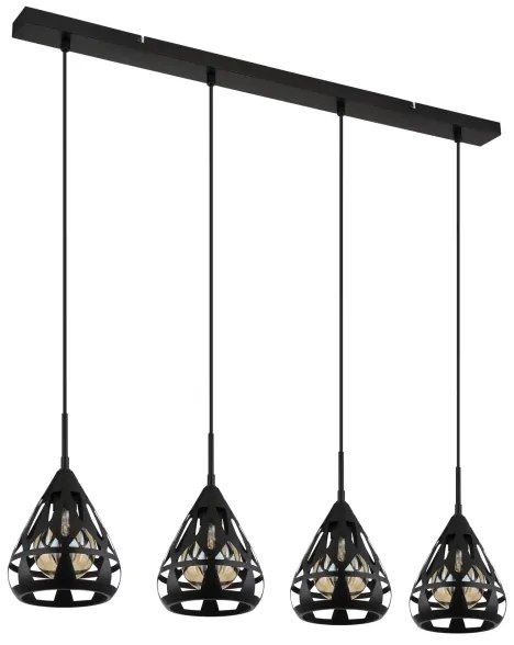 Lustră pe cablu Globo 15889-4H HASSAN 4xE27/40W/230V
