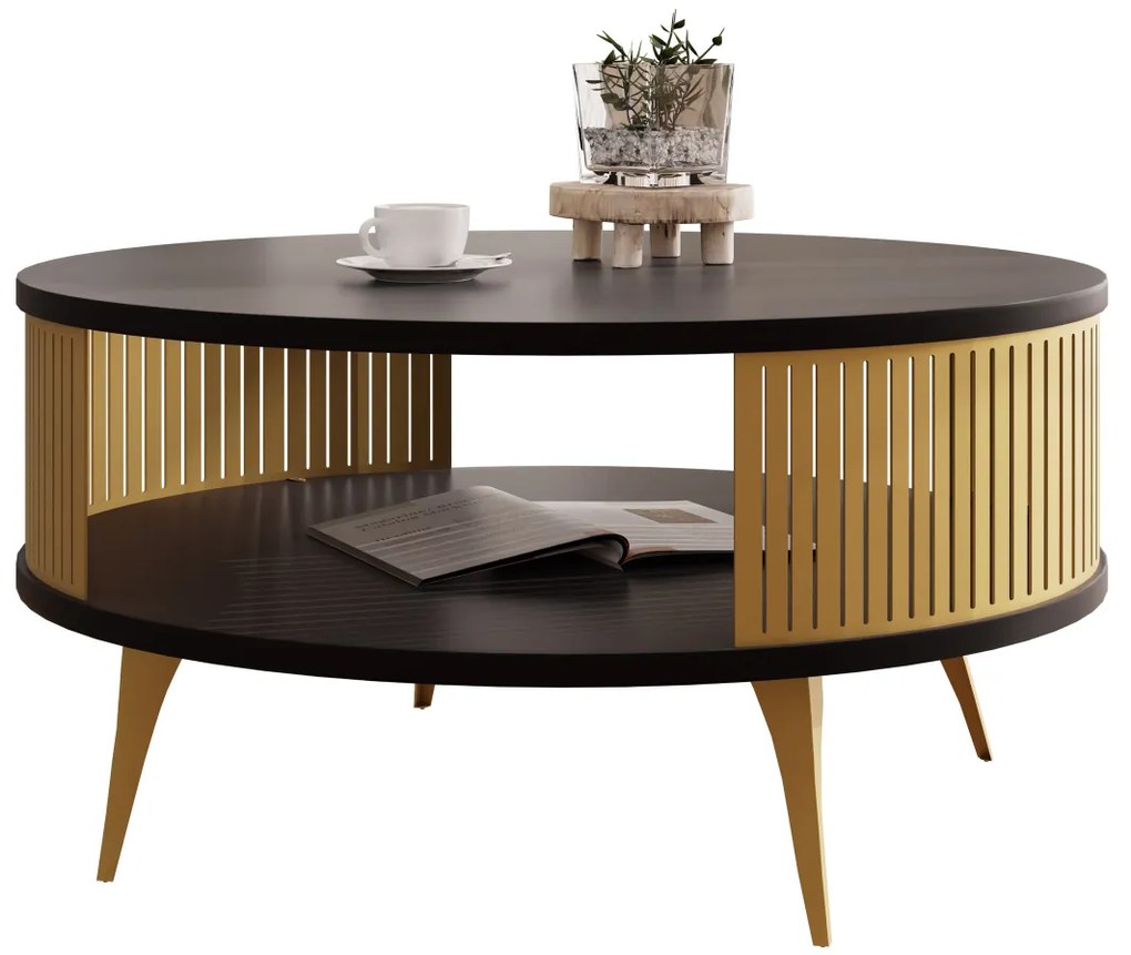 Măsuță de cafea Mezanoa Gold (auriu + Alb arctic) . 1103727