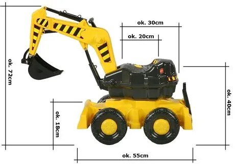 Excavator de nisip pentru copii, 72 cm